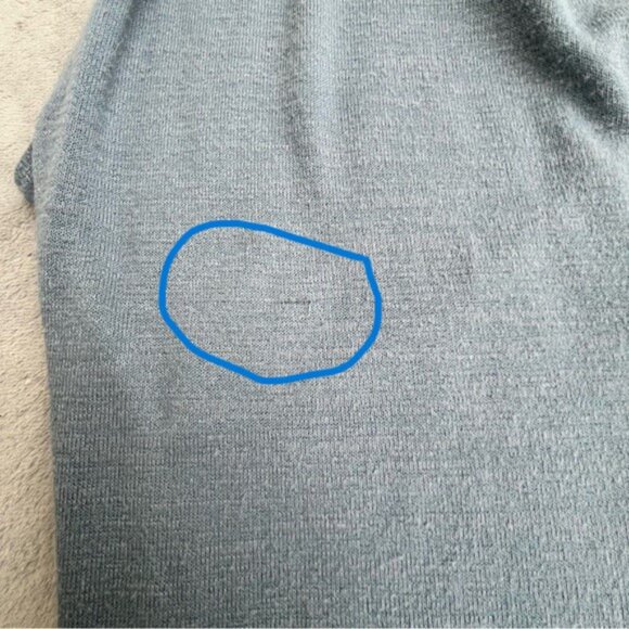 Wilfred Free Isidora Steel Blue Faux Wrap Jersey Knit Dress - Picture 13 of 13